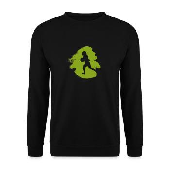 American Football Rugby Quarterback - Unisex Sweatshirt - black - Front - Alina (178cm) & Michal (187cm)