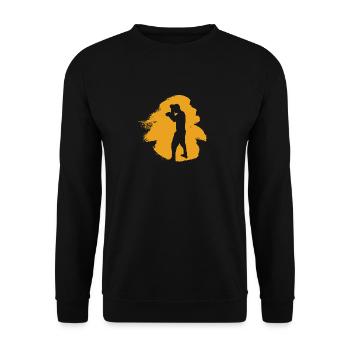 Boxing Boxing Match Jab - Unisex Sweatshirt - black - Front - Alina (178cm) & Michal (187cm)
