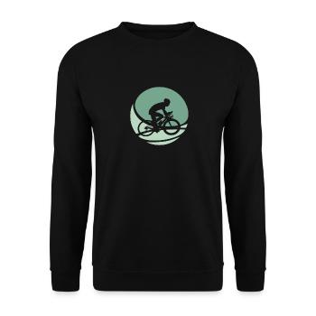 Fahrradfahrer Radfahren Fahrradfahren - Unisex Pullover - Schwarz - Vorne - Alina (178cm) & Michal (187cm)