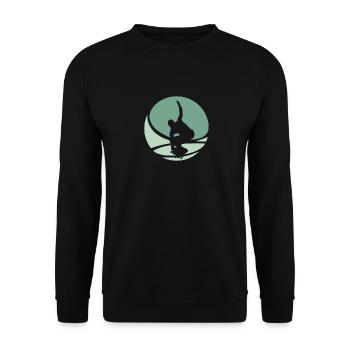 Skaten Skateboarder Skateboarden - Unisex Pullover - Schwarz - Vorne - Alina (178cm) & Michal (187cm)
