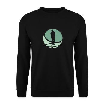 Golfer Golfball Driver - Unisex Pullover - Schwarz - Vorne - Alina (178cm) & Michal (187cm)