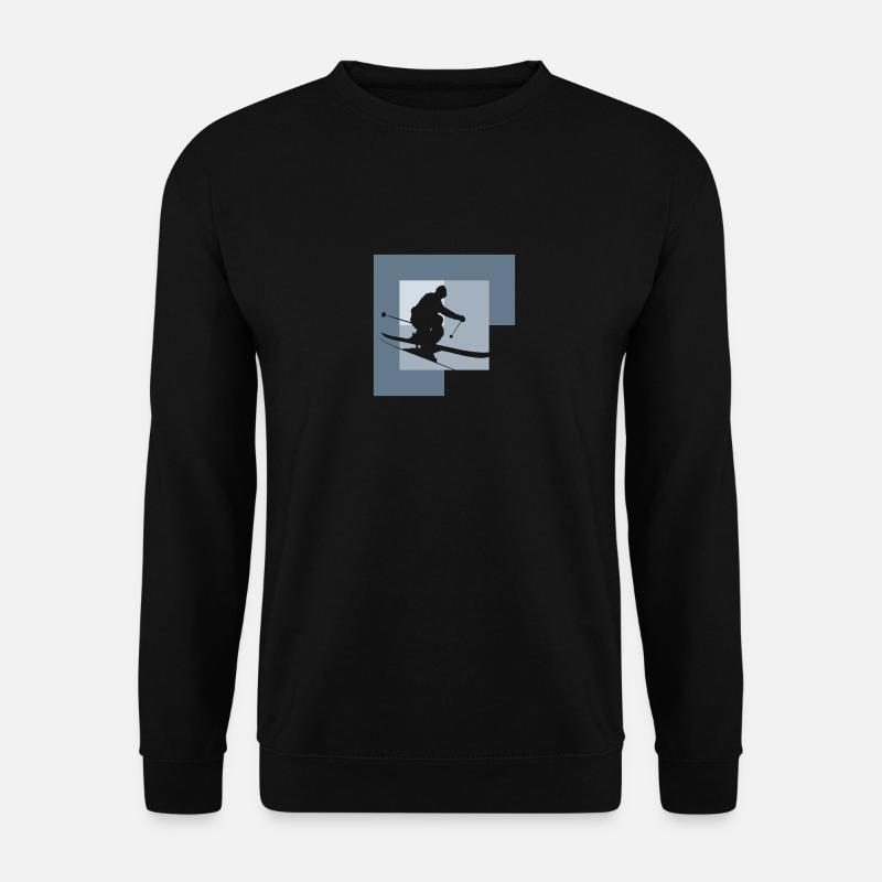 Ski Schnee Schigebiet - Unisex Pullover - Schwarz