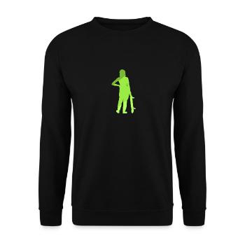 Skateboard Skateboarder sk8ter - Unisex Pullover - Schwarz - Vorne - Alina (178cm) & Michal (187cm)