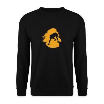 American Football Footballer Rugby - Unisex Pullover - Schwarz - Vorne - Alina (178cm) & Michal (187cm)