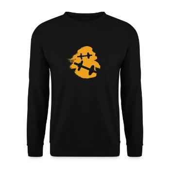 Bodybuilder Bodybuilding Weight Training - Unisex Sweatshirt - black - Front - Alina (178cm) & Michal (187cm)