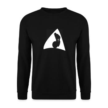 Mountain biking Mountain biking - Unisex Sweatshirt - black - Front - Alina (178cm) & Michal (187cm)