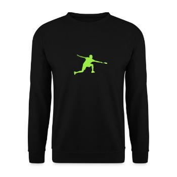 Badminton Clear Badminton Racket - Unisex Sweatshirt - black - Front - Alina (178cm) & Michal (187cm)
