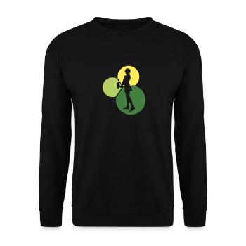 Joueur de tennis - Sweat-shirt Unisexe - noir - Devant - Alina (178cm) & Michal (187cm)