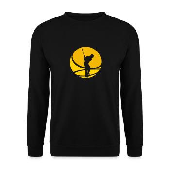 Golfer Golf Golf - Unisex Pullover - Schwarz - Vorne - Alina (178cm) & Michal (187cm)