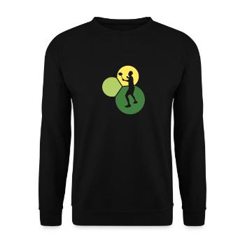 Drop Badminton - Unisex Sweatshirt - black - Front - Alina (178cm) & Michal (187cm)
