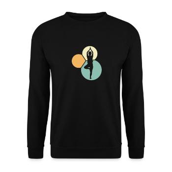 Pilates Mantra - Unisex Sweatshirt - black - Front - Alina (178cm) & Michal (187cm)