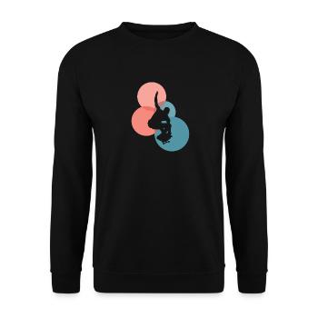 Skateboarding Skateboarder Skateboarder w - Unisex Sweatshirt - black - Front - Alina (178cm) & Michal (187cm)