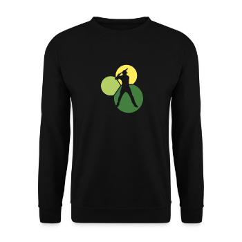 Batting Baseball - Unisex Sweatshirt - black - Front - Alina (178cm) & Michal (187cm)