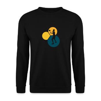 Badminton Clear w - Unisex Sweatshirt - black - Front - Alina (178cm) & Michal (187cm)