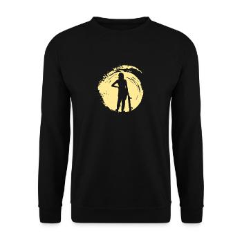 Skateboard Skateboarder Skaten - Unisex Pullover - Schwarz - Vorne - Alina (178cm) & Michal (187cm)