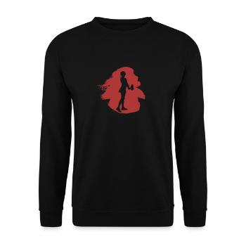 Joueur de tennis Joueur de tennis Court de tennis - Sweat-shirt Unisexe - noir - Devant - Alina (178cm) & Michal (187cm)