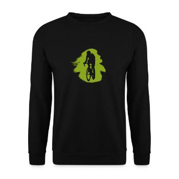 Radfahrer Fahrradfahren Radfahren - Unisex Pullover - Schwarz - Vorne - Alina (178cm) & Michal (187cm)