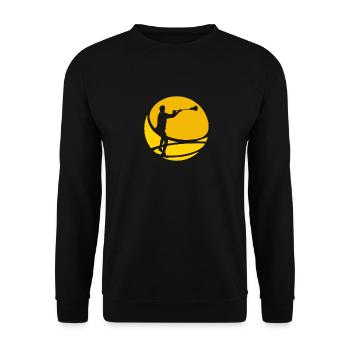 Intercrosse Lacrosse Racket Lacrosse - Unisex Sweatshirt - black - Front - Alina (178cm) & Michal (187cm)