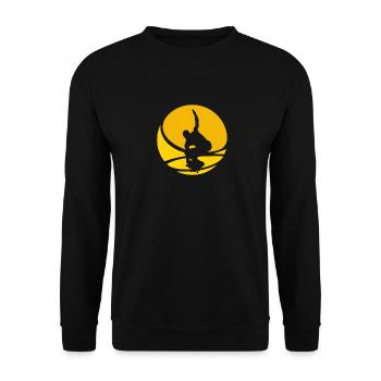 Skaten Skateboarder Skateboard - Unisex Pullover - Schwarz - Vorne - Alina (178cm) & Michal (187cm)