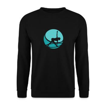 Meditation Yin Mantra - Unisex Sweatshirt - black - Front - Alina (178cm) & Michal (187cm)