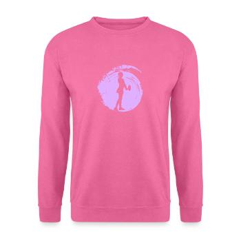 Service sur court de tennis - Sweat-shirt Unisexe - rose - Devant
