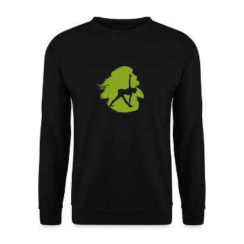 Meditation Yoga Mantra - Unisex Sweatshirt - black - Front - Alina (178cm) & Michal (187cm)