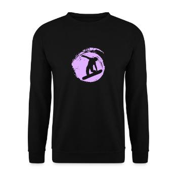Winter Sports Snowboarding - Unisex Sweatshirt - black - Front - Alina (178cm) & Michal (187cm)