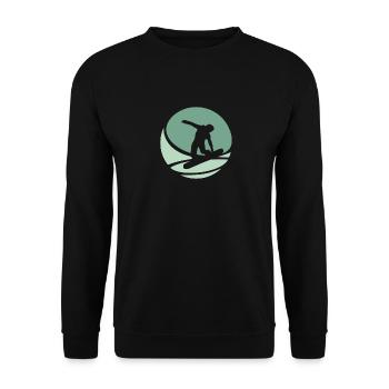 Snowboard Snowboarding Snowboarding - Unisex Sweatshirt - black - Front - Alina (178cm) & Michal (187cm)