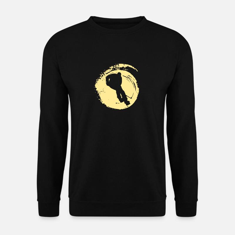 Eishockeyspieler Puck - Unisex Pullover - Schwarz