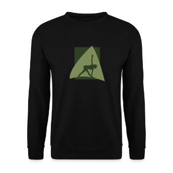 Meditation Mantra - Unisex Sweatshirt - black - Front - Alina (178cm) & Michal (187cm)