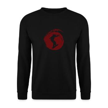 Snowboard Snowboarder Snowboarder - Unisex Sweatshirt - black - Front - Alina (178cm) & Michal (187cm)