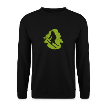 Skifahrer Schifahren Skifahren - Unisex Pullover - Schwarz - Vorne - Alina (178cm) & Michal (187cm)