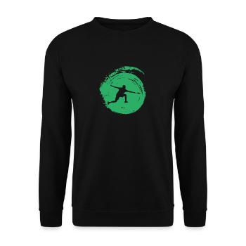 Badminton Badmintonspieler Drop - Unisex Pullover - Schwarz - Vorne - Alina (178cm) & Michal (187cm)