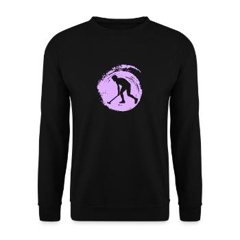 Bâton de hockey sur gazon Hockey en salle - Sweat-shirt Unisexe - noir - Devant - Alina (178cm) & Michal (187cm)