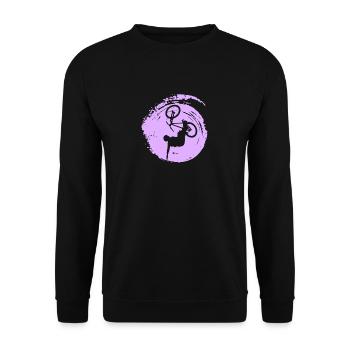 Downhill Trail - Unisex Pullover - Schwarz - Vorne - Alina (178cm) & Michal (187cm)
