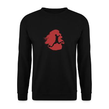 Soccer Player Soccer Player Midfielder - Unisex Sweatshirt - black - Front - Alina (178cm) & Michal (187cm)