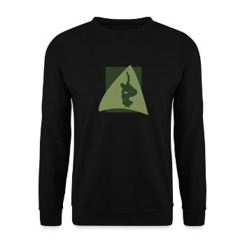 Skaten Skateboarder - Unisex Pullover - Schwarz - Vorne - Alina (178cm) & Michal (187cm)
