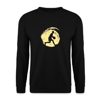 Rebounding Basketball Players - Unisex Sweatshirt - black - Front - Alina (178cm) & Michal (187cm)