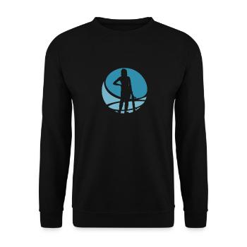 Skaten Skateboard Skater - Unisex Pullover - Schwarz - Vorne - Alina (178cm) & Michal (187cm)