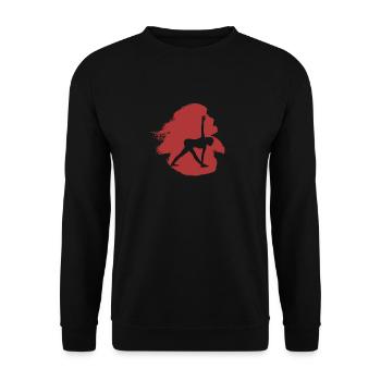 Meditation Yoga Yin - Unisex Sweatshirt - black - Front - Alina (178cm) & Michal (187cm)
