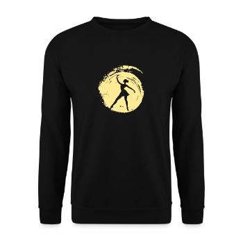 Balletttänzerin Ballerina Oper - Unisex Pullover - Schwarz - Vorne - Alina (178cm) & Michal (187cm)