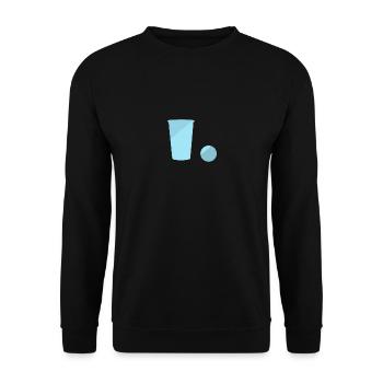 Beerpong Beer Bottle Beer - Unisex Sweatshirt - black - Front - Alina (178cm) & Michal (187cm)