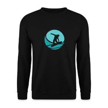 Snowboard Snowboarding Snowboarder - Unisex Sweatshirt - black - Front - Alina (178cm) & Michal (187cm)