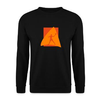 Beachball Tennis Tennisspieler - Unisex Pullover - Schwarz - Vorne - Alina (178cm) & Michal (187cm)