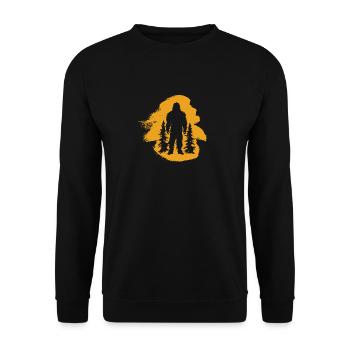 Big foot Yeti Yeti Lochness - Unisex Sweatshirt - black - Front - Alina (178cm) & Michal (187cm)