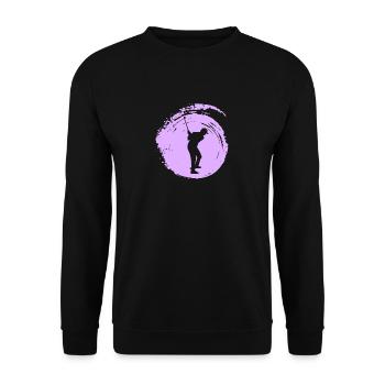 Golf Golf Ball Driver - Unisex Sweatshirt - black - Front - Alina (178cm) & Michal (187cm)