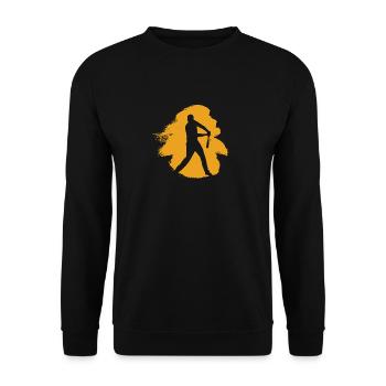 Baseball Baserunning Baserunner - Unisex Pullover - Schwarz - Vorne - Alina (178cm) & Michal (187cm)