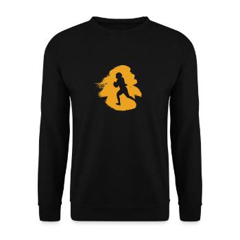 American Football Gridiron Rugby - Unisex Sweatshirt - black - Front - Alina (178cm) & Michal (187cm)