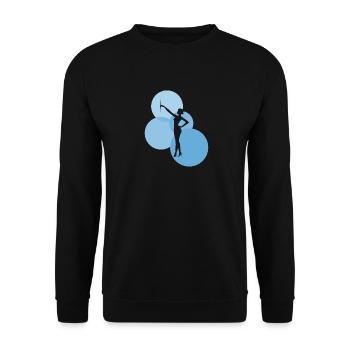 Tanzen Stabdrehen Gymnastik - Unisex Pullover - Schwarz - Vorne - Alina (178cm) & Michal (187cm)