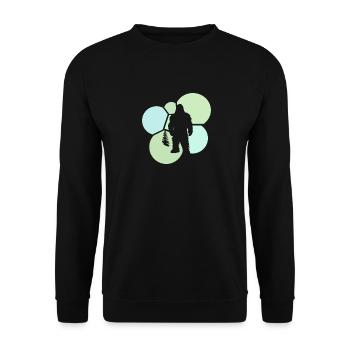 Big foot Bigfoot Yeti Bigfoot - Unisex Sweatshirt - black - Front - Alina (178cm) & Michal (187cm)